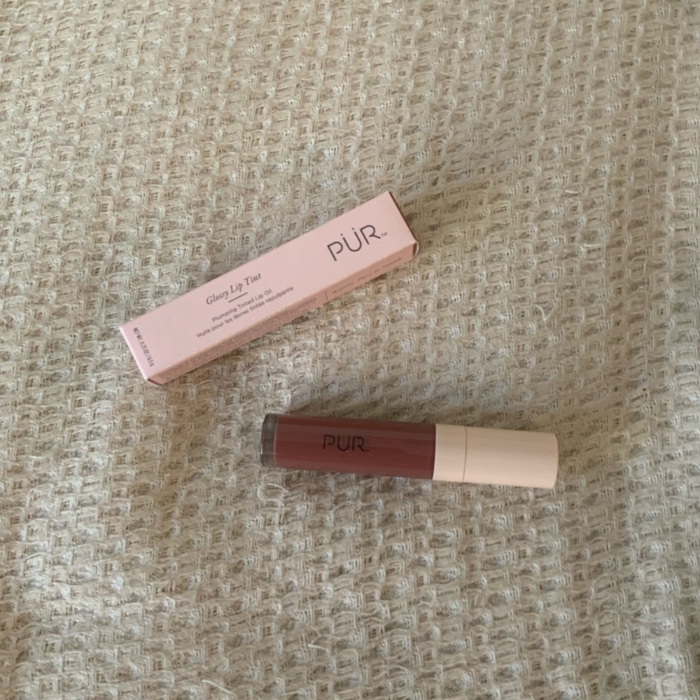 PÜR Glossy Lip Tint Plumping Tinted Lip Oil Gloss Sparkling Plum New In Box